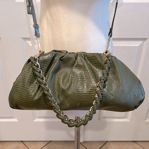 NWT I.N.C. Moss Lizard Handbag Crossbody Purse